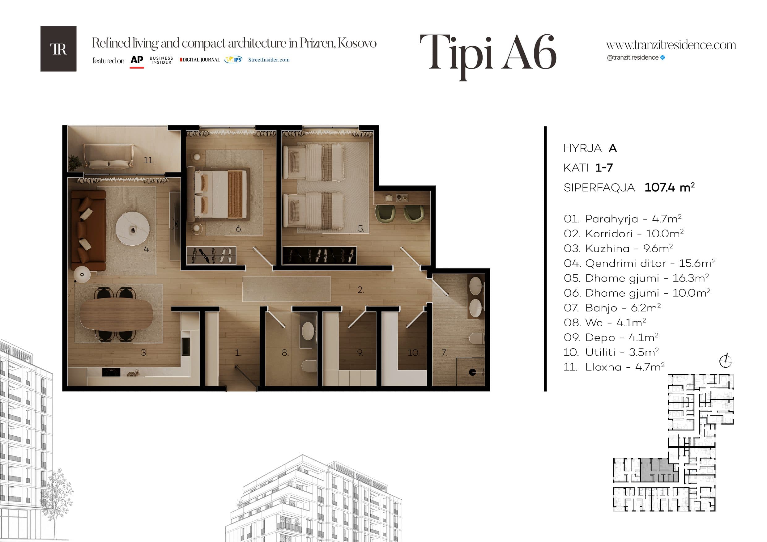 A6 floor plan